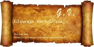 Glovnya Verbéna névjegykártya